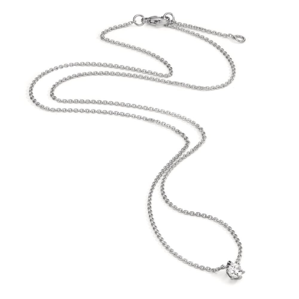 Collar 750/oro blanco de 18 quilates Diamante 0.15 ct, w-si 40-42 cm