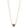 Collar Oro amarillo de 585/14 kt. Amatista 0.11 ct 39-42 cm