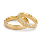 Anillo de pareja 750/oro amarillo de 18 quilates