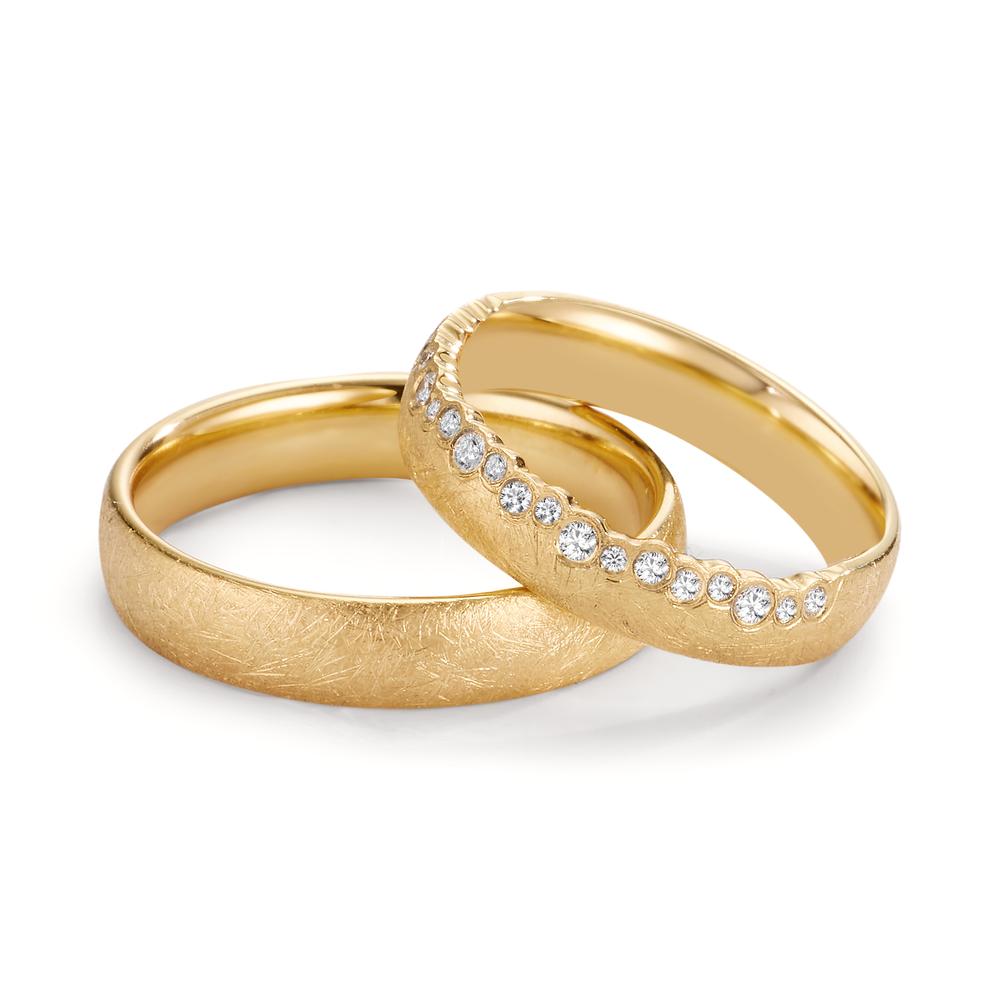 Anillo de pareja 750/oro amarillo de 18 quilates