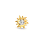 Pendientes 1ud 750/oro amarillo de 18 quilates Bicolor Edelweiss Ø7 mm