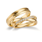 Anillo de pareja 750/oro amarillo de 18 quilates