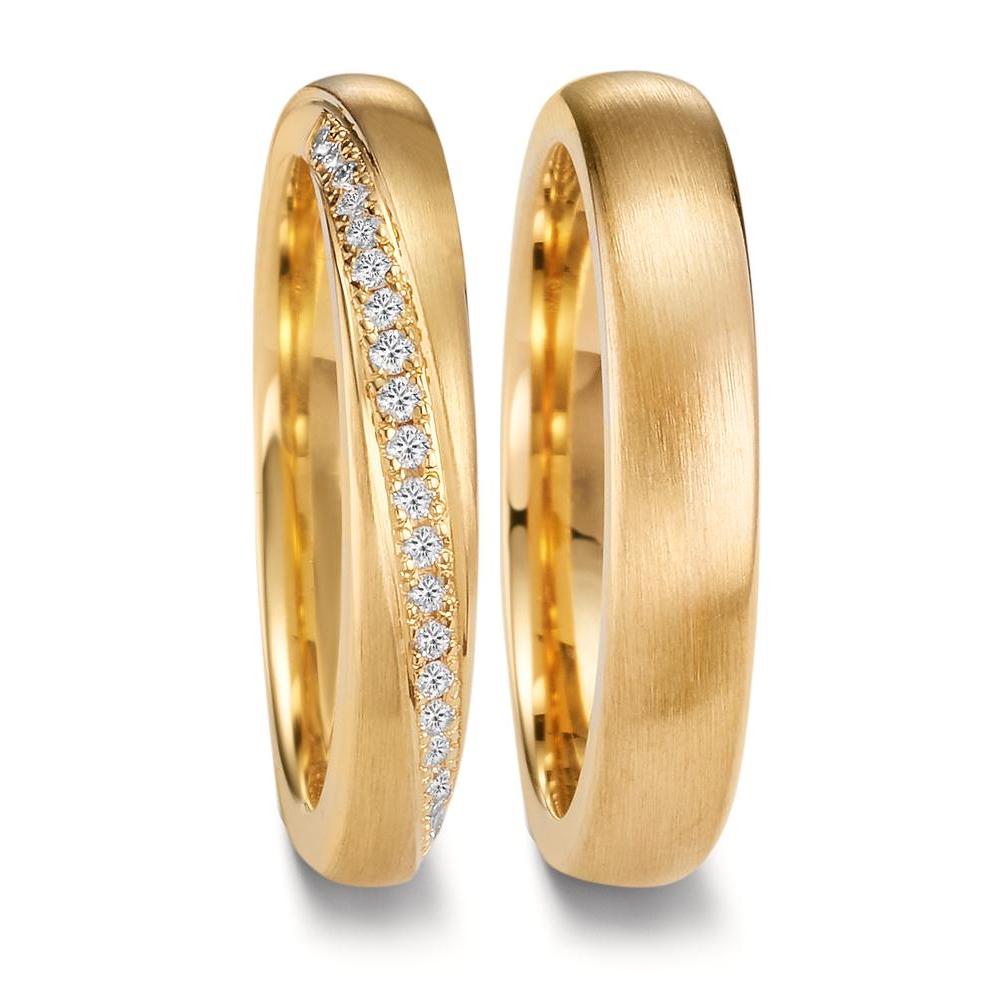 Anillo de pareja 750/oro amarillo de 18 quilates