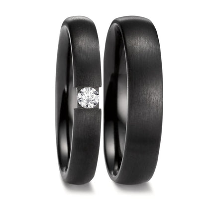 Anillo de pareja Circonio Diamante 0.09 ct, w-si