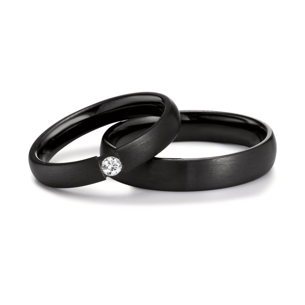 Anillo de pareja Circonio Diamante 0.09 ct, w-si