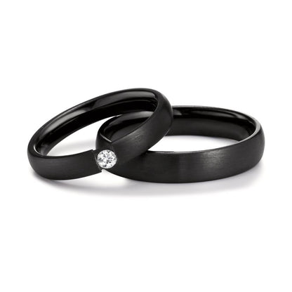 Anillo de pareja Circonio Diamante 0.09 ct, w-si