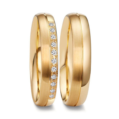 Anillo de pareja 750/oro amarillo de 18 quilates