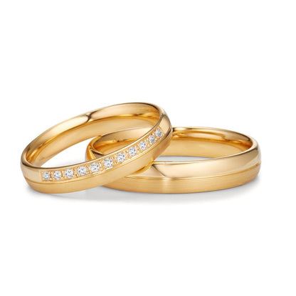 Anillo de pareja 750/oro amarillo de 18 quilates