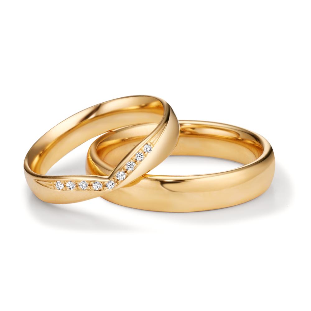 Anillo de pareja 750/oro amarillo de 18 quilates