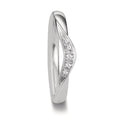 Anillo de pareja 750/oro blanco de 18 quilates Diamante 0.045 ct, 5 piedras, tw-vsi