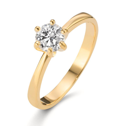 Anillo solitario 750/oro amarillo de 18 quilates Diamante cultivado en laboratorio 0.40 ct, w-si