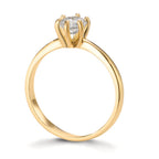 Anillo solitario 750/oro amarillo de 18 quilates Diamante cultivado en laboratorio 0.40 ct, w-si