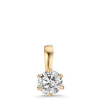 Colgante 750/oro amarillo de 18 quilates Diamante cultivado en laboratorio 1 ct, w-si Ø6.5 mm