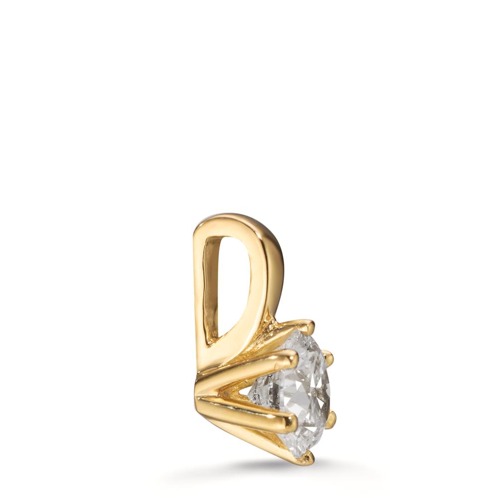 Colgante 750/oro amarillo de 18 quilates Diamante cultivado en laboratorio 1 ct, w-si Ø6.5 mm