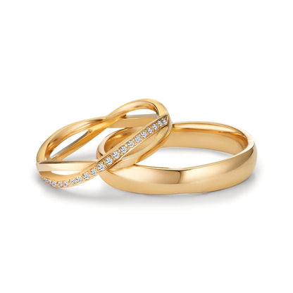Anillo de pareja 750/oro amarillo de 18 quilates