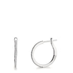 Aro con bisagra 750/oro blanco de 18 quilates Diamante 0.185 ct, 50 piedras, w-si
