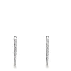 Aro con bisagra 750/oro blanco de 18 quilates Diamante 0.185 ct, 50 piedras, w-si