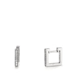 Aro con bisagra 750/oro blanco de 18 quilates Diamante 0.13 ct, w-si