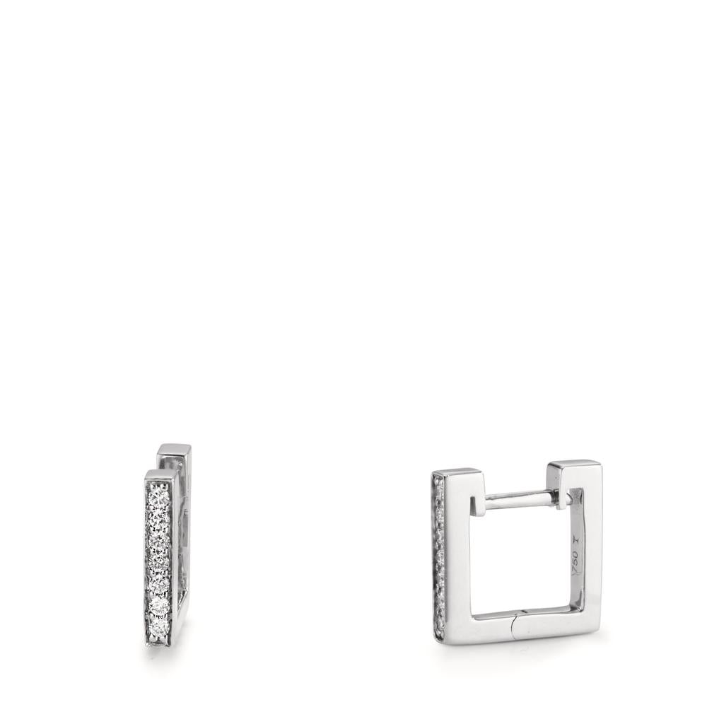 Aro con bisagra 750/oro blanco de 18 quilates Diamante 0.13 ct, w-si