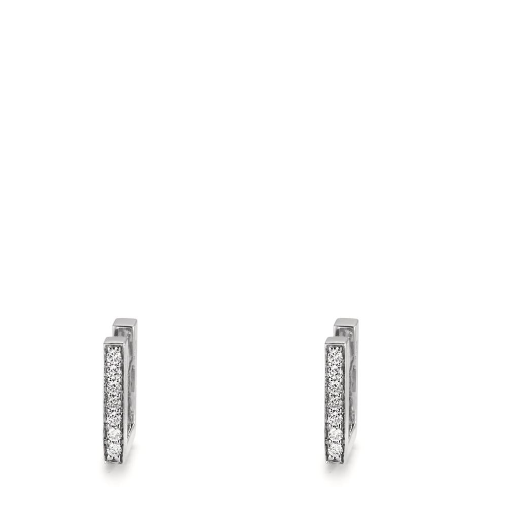 Aro con bisagra 750/oro blanco de 18 quilates Diamante 0.13 ct, w-si