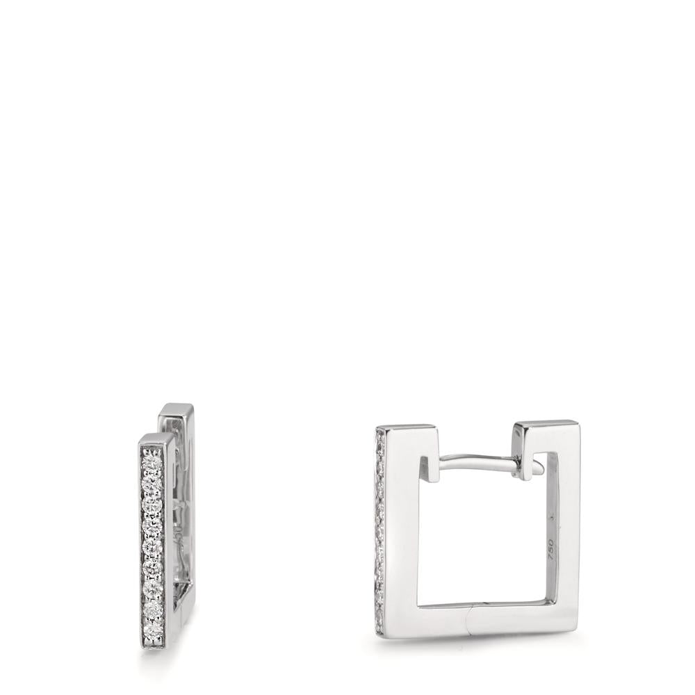 Aro con bisagra 750/oro blanco de 18 quilates Diamante 0.16 ct, w-si