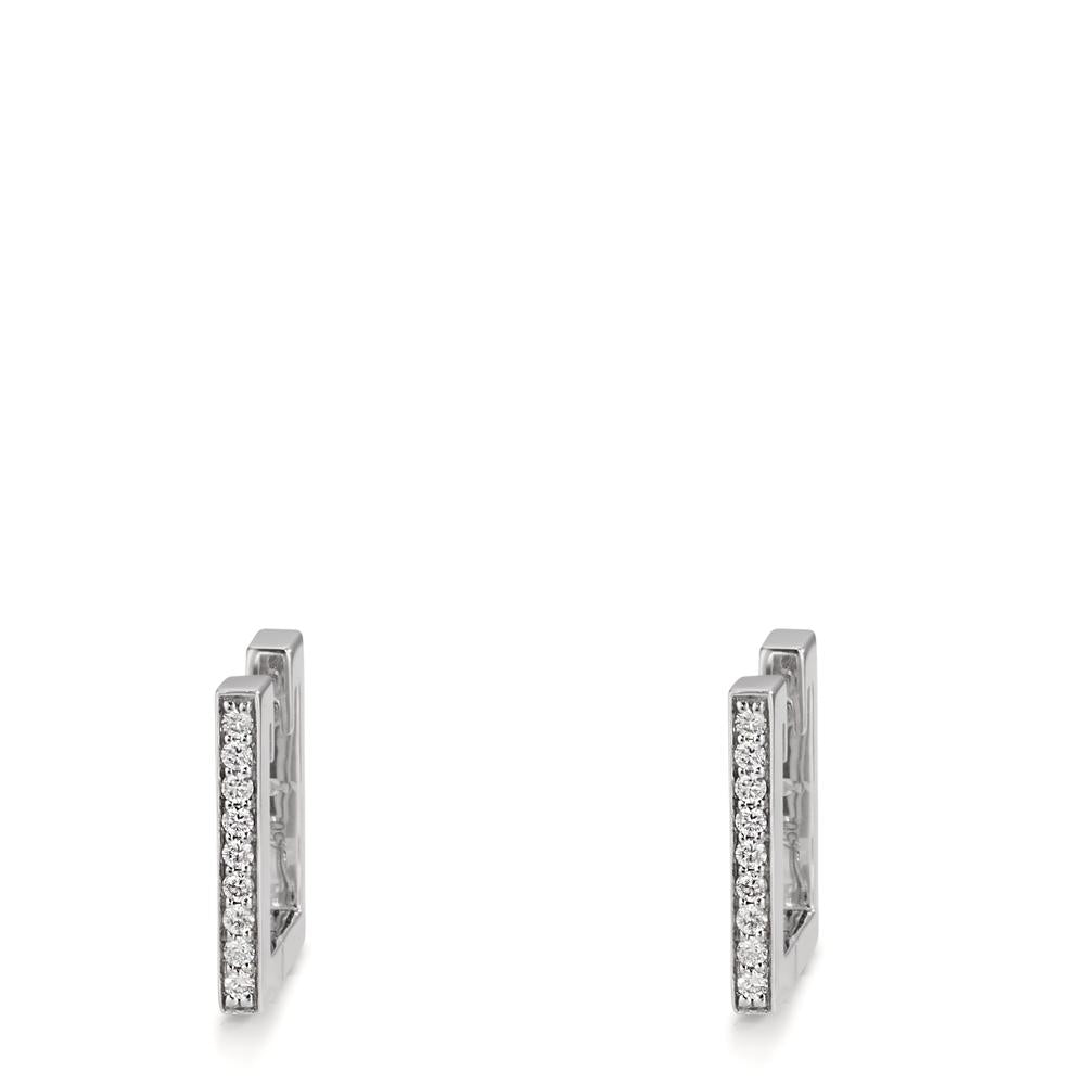 Aro con bisagra 750/oro blanco de 18 quilates Diamante 0.16 ct, w-si