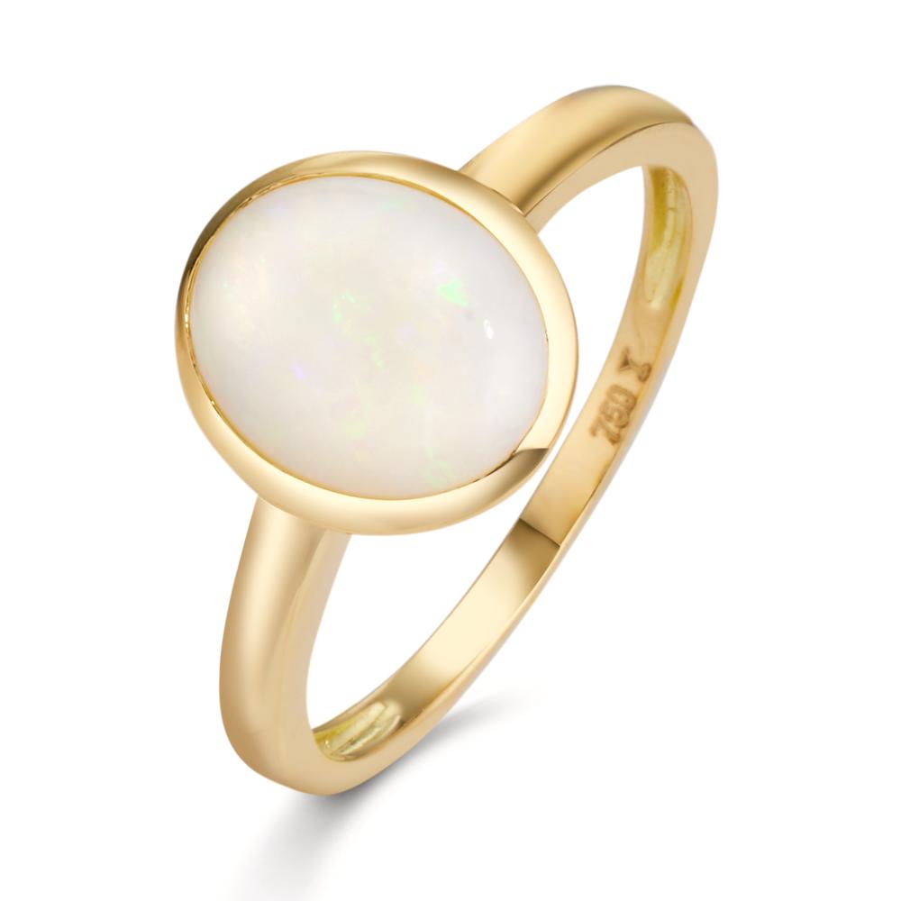 Anillo de dedo 750/oro amarillo de 18 quilates Ópalo