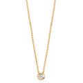 Collar 750/oro amarillo de 18 quilates Diamante 0.03 ct, w-si 42-45 cm