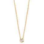 Collar 750/oro amarillo de 18 quilates Diamante 0.03 ct, w-si 42-45 cm