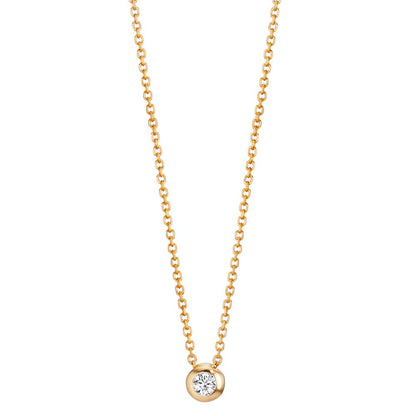 Collar 750/oro amarillo de 18 quilates Diamante 0.03 ct, w-si 42-45 cm