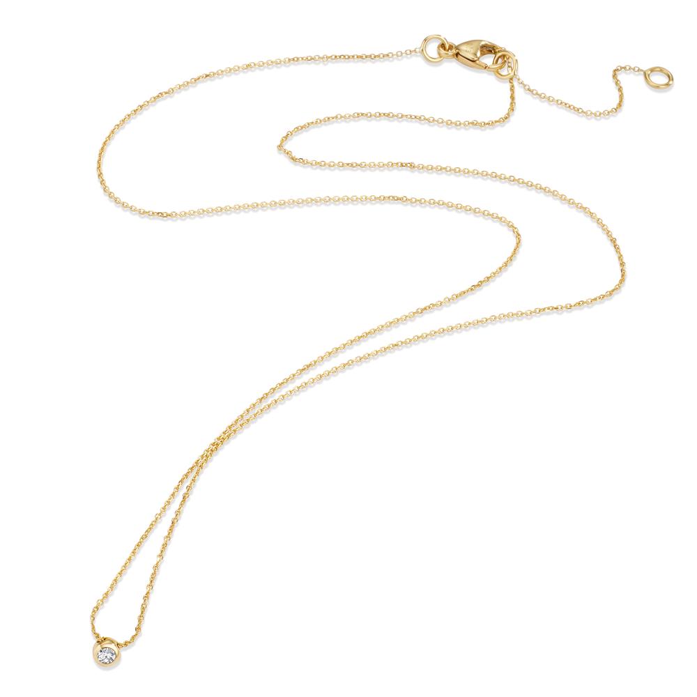 Collar 750/oro amarillo de 18 quilates Diamante 0.03 ct, w-si 42-45 cm