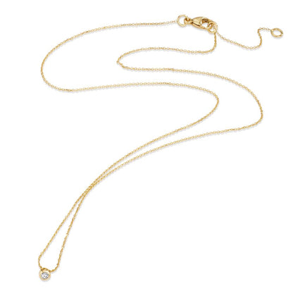 Collar 750/oro amarillo de 18 quilates Diamante 0.03 ct, w-si 42-45 cm