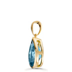 Colgante 750/oro amarillo de 18 quilates Topacio azul de Londres