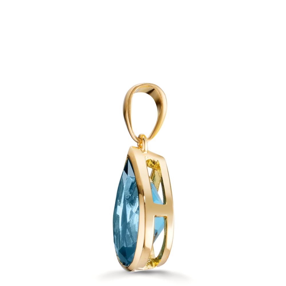 Colgante 750/oro amarillo de 18 quilates Topacio azul de Londres