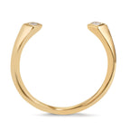 Anillo de dedo 750/oro amarillo de 18 quilates Diamante 0.07 ct, 2 piedras, [Carrée], w-si