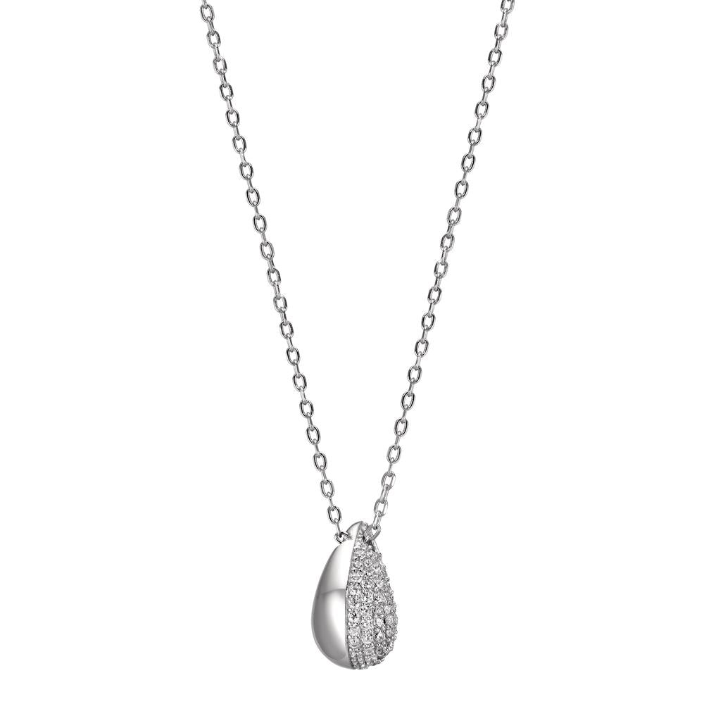Collar Plata Circonita Rodio plateado 40-45 cm