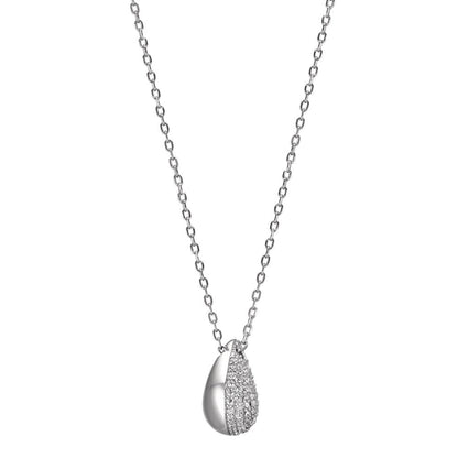 Collar Plata Circonita Rodio plateado 40-45 cm
