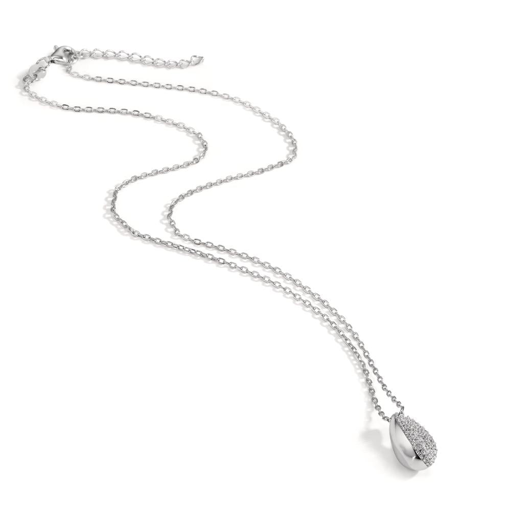 Collar Plata Circonita Rodio plateado 40-45 cm