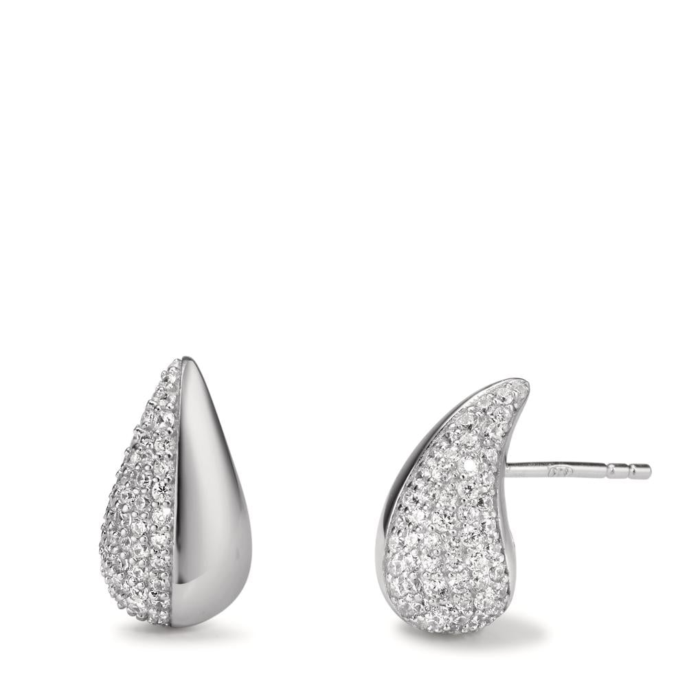 Pendientes Plata Circonita Rodio plateado