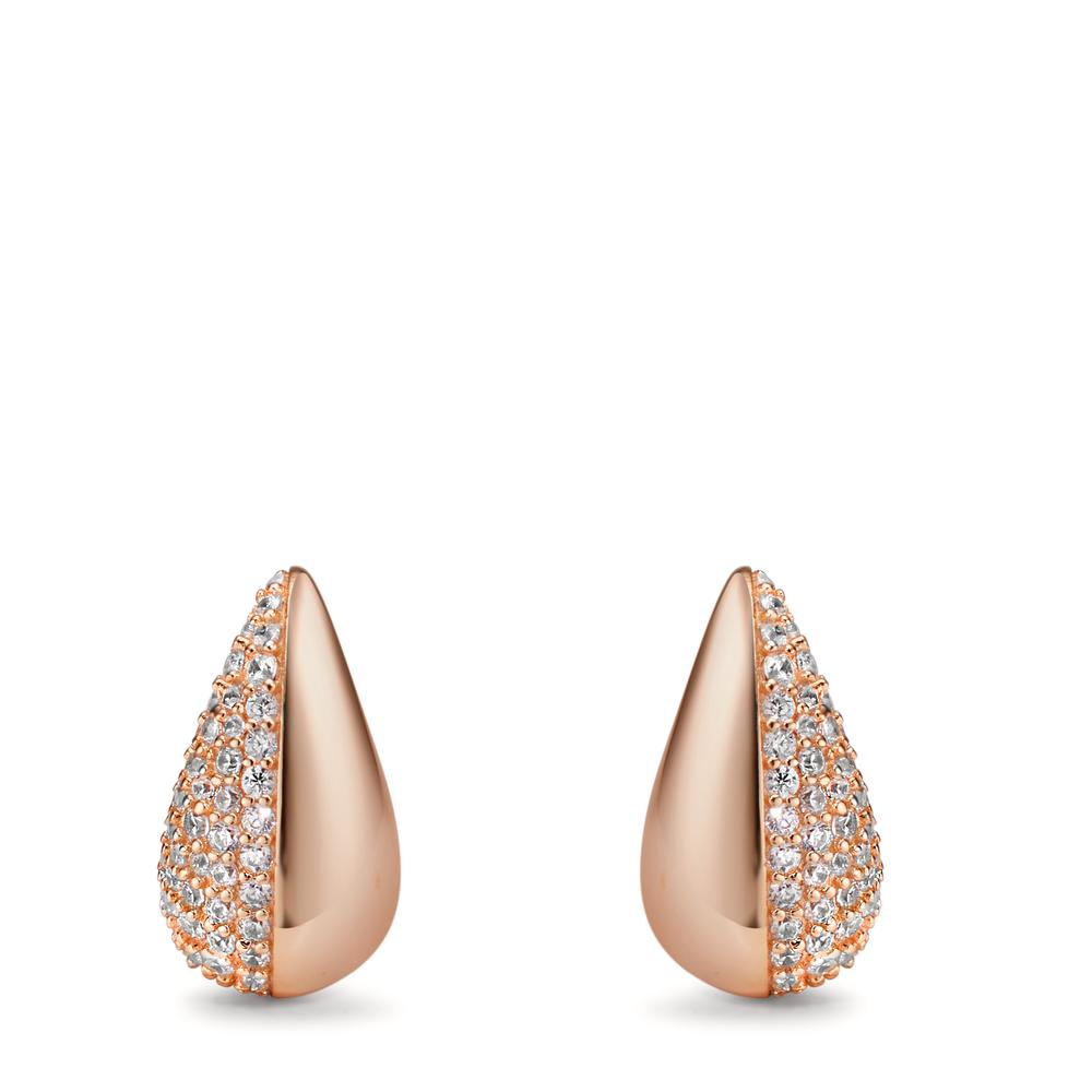 Pendientes Plata Circonita Rosa Dorado