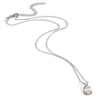 Collar Plata Circonita Rodio plateado Madre perla 40-45 cm