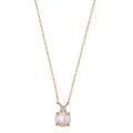 Collar Plata Circonita Rosa Dorado Madre perla 40-45 cm