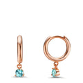 Aro con bisagra Plata Circonita agua Rosa Dorado