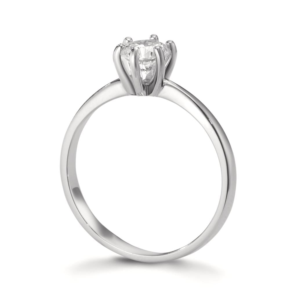 Anillo solitario 750/oro blanco de 18 quilates Diamante cultivado en laboratorio 0.50 ct, w-si