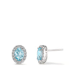 Pendientes 750/oro blanco de 18 quilates Circonita