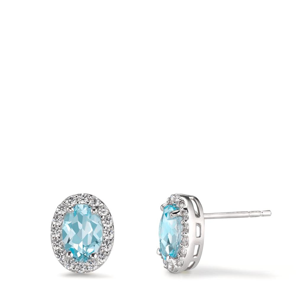 Pendientes 750/oro blanco de 18 quilates Circonita