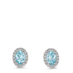 Pendientes 750/oro blanco de 18 quilates Circonita