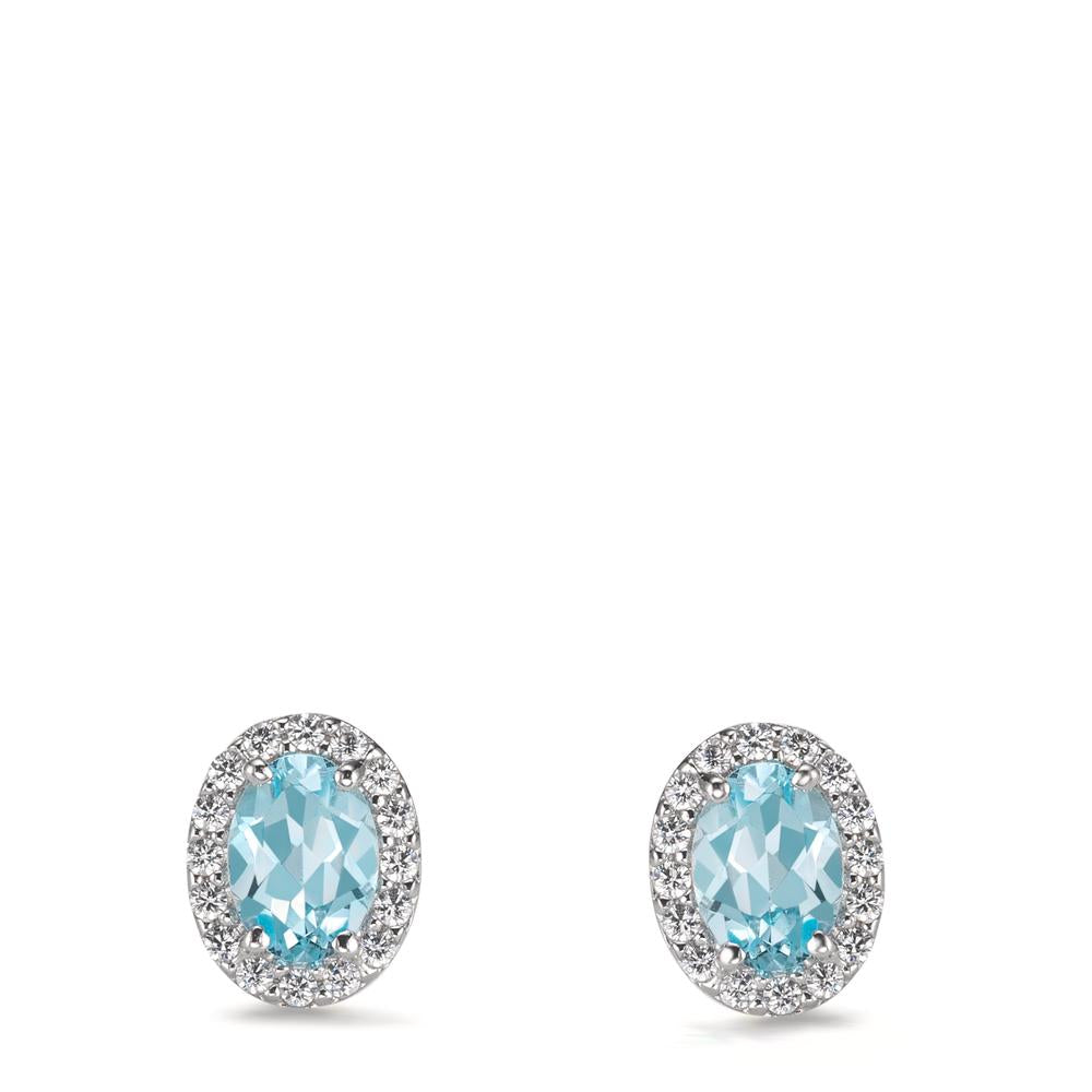 Pendientes 750/oro blanco de 18 quilates Circonita