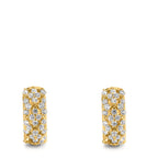 Aro con bisagra Plata Circonita Amarillo Dorado