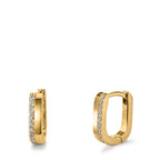 Aro con bisagra Plata Circonita 20 piedras Amarillo Dorado